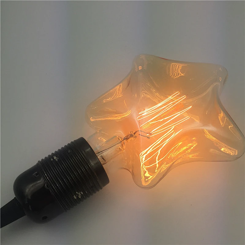 Vintage Carbon Filament Edison Bulbs Star Room Lighting Simple Creative Dining Room