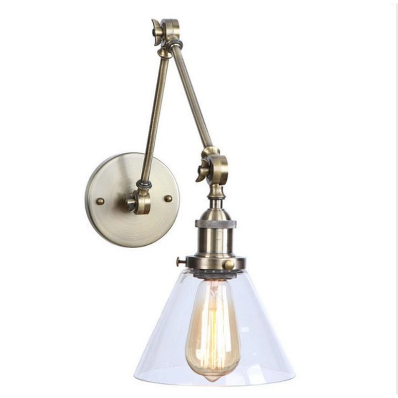 Designers Mediterranean Country Vintage Glass Wall Lamps Restaurant Coffee Decoration Wall Lamp
