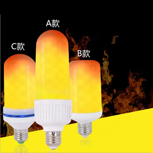 Tonghua Popular Creative 3 Modes Gravity Sensor LED Fire Flame Light E27 E26 B22 Effect Fire Flickering Emulation Bulb
