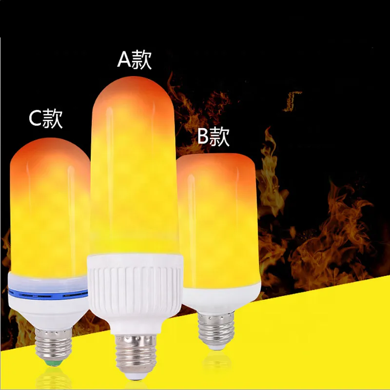 Tonghua Popular Creative 3 Modes Gravity Sensor LED Fire Flame Light E27 E26 B22 Effect Fire Flickering Emulation Bulb