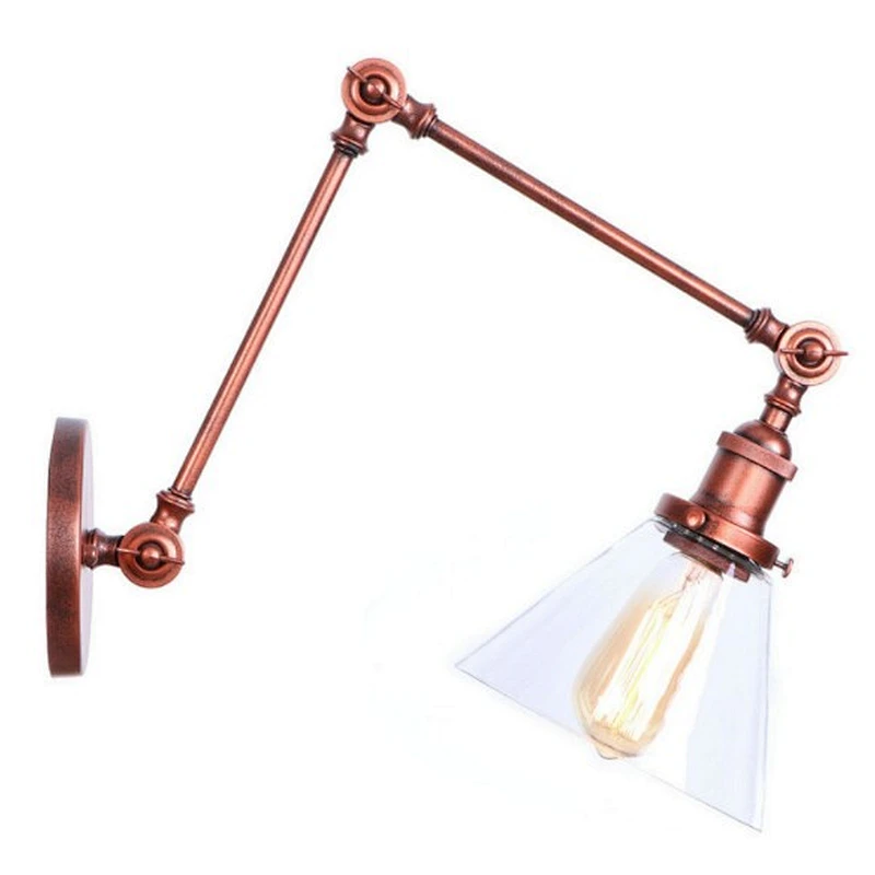 Designers Mediterranean Country Vintage Glass Wall Lamps Restaurant Coffee Decoration Wall Lamp