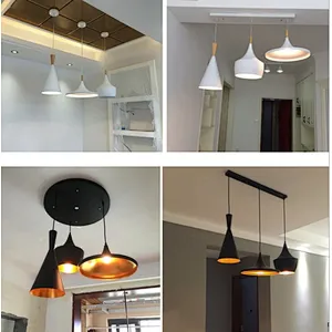 New Design Rubber Wood Dining Pendant Lamp Retro Industrial Bar Chandelier Light Pendant Light