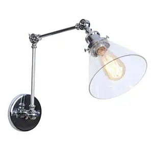 Designers Mediterranean Country Vintage Glass Wall Lamps Restaurant Coffee Decoration Wall Lamp