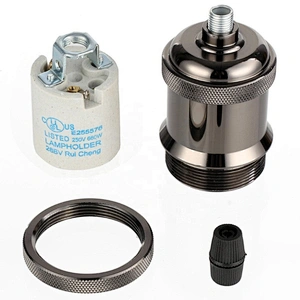 Tonghua Vintage Lighting Accessories Parts Hardware One Ring Die Casting Aluminum Pendant Lamp Holder e27