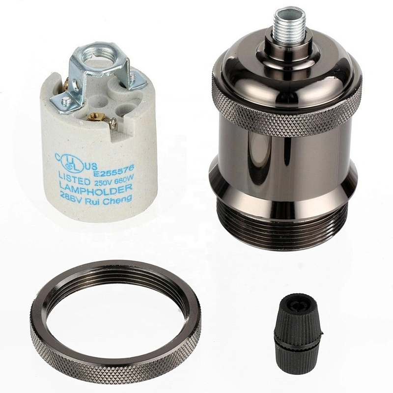 Tonghua Vintage Lighting Accessories Parts Hardware One Ring Die Casting Aluminum Pendant Lamp Holder e27