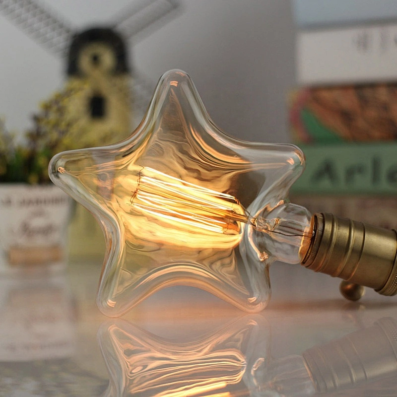 Vintage Carbon Filament Edison Bulbs Star Room Lighting Simple Creative Dining Room