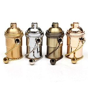 CE Certification High Quality E27 Brass Lamp Holder with Zipper Switch