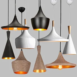 New Design Rubber Wood Dining Pendant Lamp Retro Industrial Bar Chandelier Light Pendant Light