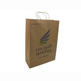 Recycled fancy promotional paper bag kraft paper