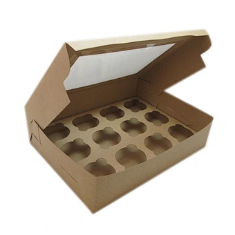Food packaging kraft paper cupcake boxes wholesale