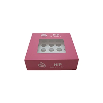 Pink Bakery Cupcake Boxes-Set of 6 Box and Inserts