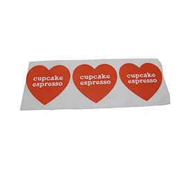 OEM heart shaped paper label stickers