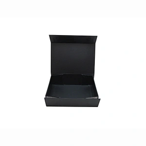 2017 Custom matte black magnetic closure cardboard folded box
