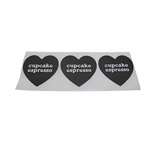 OEM heart shaped paper label stickers