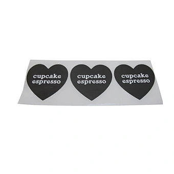 OEM heart shaped paper label stickers