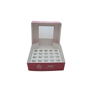 Pink Bakery Cupcake Boxes-Set of 6 Box and Inserts