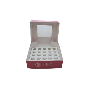 Pink Bakery Cupcake Boxes-Set of 6 Box and Inserts