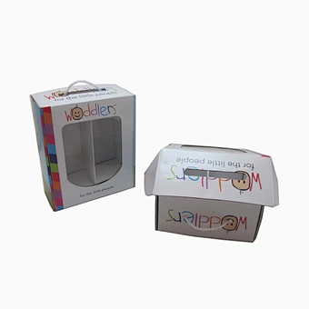 custom shoe box with window and handle