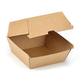 Cheap kraft paper disposable cardboard hamburger box wholesale
