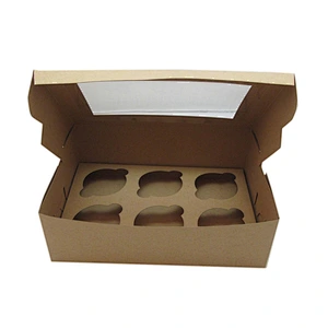 Food packaging kraft paper cupcake boxes wholesale