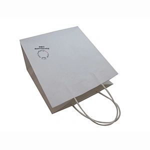 New product white kraft paper bag with twisted handle bread bag kraft paper
