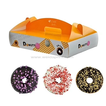 Take away food paper custom printed donut boxes packaging