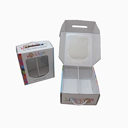 custom shoe box with window and handle