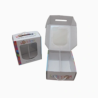 custom shoe box with window and handle