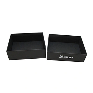 Custom luxury black decorative cardboard packaging boxes for gift box