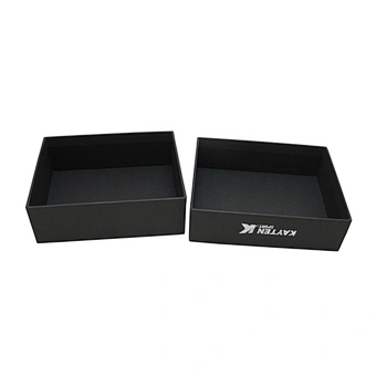 Custom luxury black decorative cardboard packaging boxes for gift box