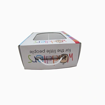 custom shoe box with window and handle