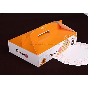 Take away food paper custom printed donut boxes packaging
