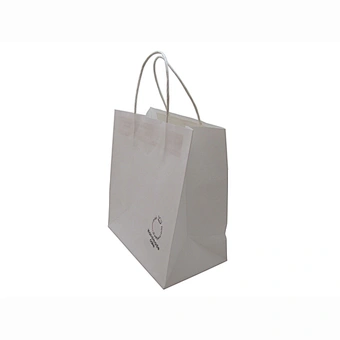 New product white kraft paper bag with twisted handle bread bag kraft paper