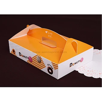 Take away food paper custom printed donut boxes packaging