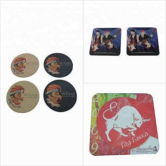 custom round paper bar coaster cup coaster