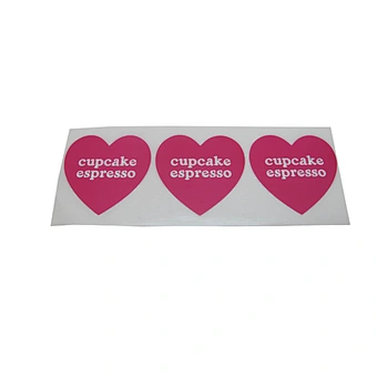 OEM heart shaped paper label stickers