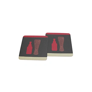 Recycled custom embossing logo hotel drink coaster