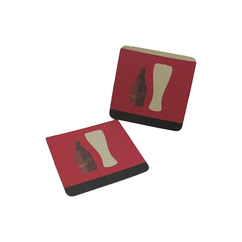Recycled custom embossing logo hotel drink coaster