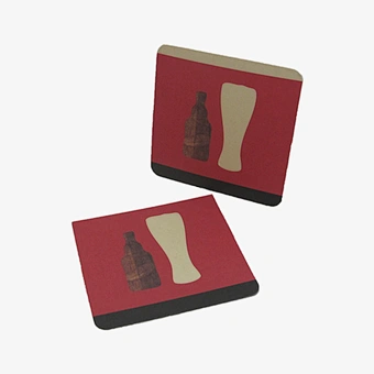 Recycled custom embossing logo hotel drink coaster