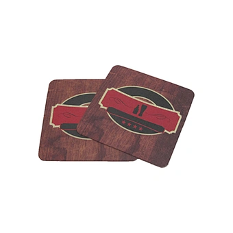 Recycled custom embossing logo hotel drink coaster