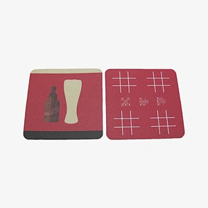 Recycled custom embossing logo hotel drink coaster