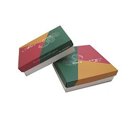 Custom full colors printing paper box with cover lid