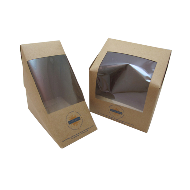 Kraft paper pet window food boxes