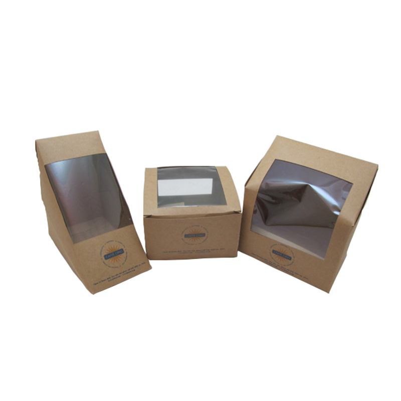 Kraft paper pet window food boxes