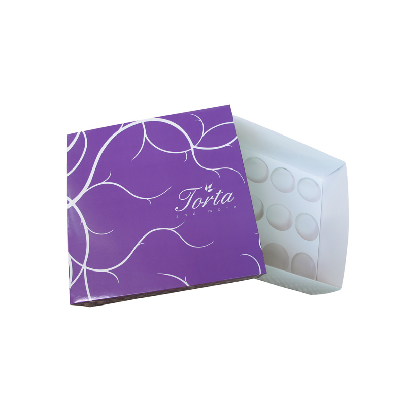 colorful food packaging box with insert