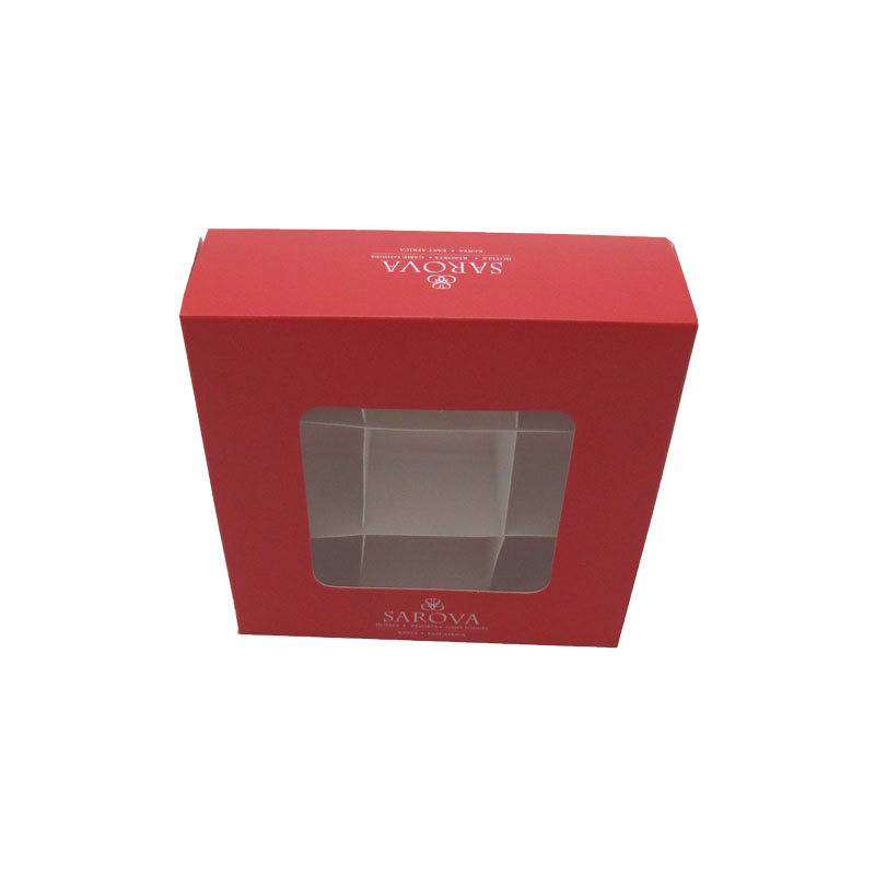 red luxury mooncake box with insert