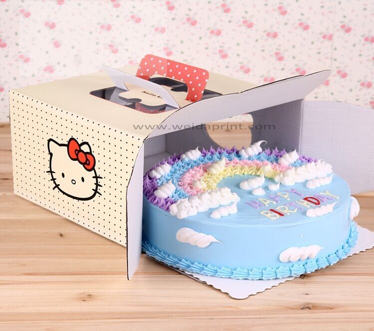 colorful birthday cake boxes