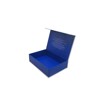 Embossed logo hinged lid cardboard box