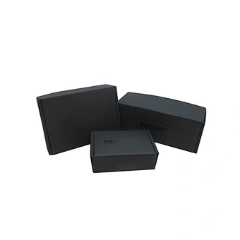Black Matte Paper Gift Box with UV Printed Logo