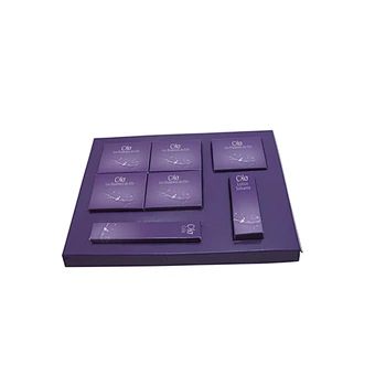 Own design luxury purple cosmetic gift box